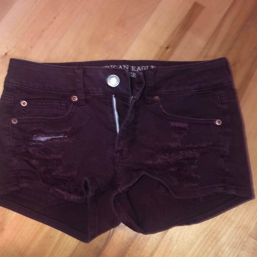 Purple shortie shorts